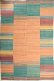 Kilim Modern Rug 211X323 Authentic
 Modern Handwoven Dark Beige/Light Brown (Wool, Persia/Iran)