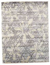 Damask Rug 239X311 Authentic
 Modern Handknotted Light Grey ( India)