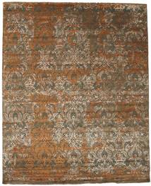 Damask Rug 251X309 Authentic
 Modern Handknotted Light Brown/Brown Large ( India)