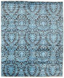 Damask Rug 253X303 Authentic
 Modern Handknotted Light Blue/Dark Blue Large ( India)