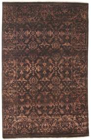 Damask Sag 138X215 Autentični
 Moderni Ručno Uzlan Tamnosmeđa/Svjetlosmeđa ( Indija)