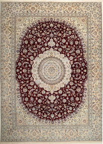 Nain 6La Dywan 342X456 Orientalny Tkany Ręcznie Jasnobrązowy/Brązowy Duży (Wełna/Jedwab, Persja/Iran)