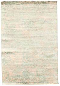 Damask Tapete 168X246 Moderno Feito A Mão Bege/Branco/Creme ( Índia)