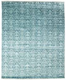 Damask Rug 252X308 Authentic
 Modern Handknotted Turquoise Blue/Dark Turquoise 
 Large ( India)