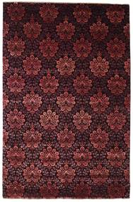 Damask Tapete 196X301 Moderno Feito A Mão Vermelho Escuro ( Índia)