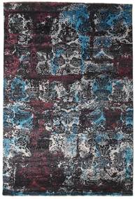 Damask Tapete 203X303 Moderno Feito A Mão Cinza Escuro/Preto ( Índia)