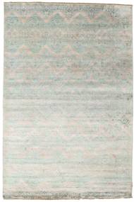 Damask Rug 203X303 Authentic
 Modern Handknotted Light Grey/Beige ( India)