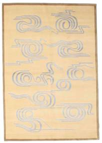 Himalaya Tapete 130X202 Moderno Feito A Mão Bege/Bege Escuro ( Índia)