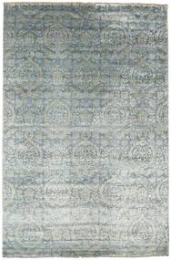 Damask Rug 198X301 Authentic
 Modern Handknotted Light Grey/Beige ( India)