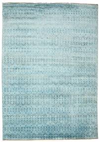 Damask Koberec 209X297 Moderní Ručně Tkaný Světle Modrý/Tyrkysově Modré ( Indie)