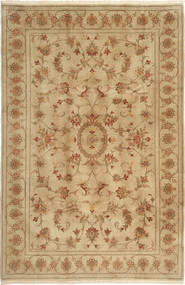 Yazd Tappeto 195X301 Orientale Fatto A Mano Beige Scuro/Marrone Chiaro (Lana, Persia/Iran)