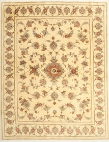 Yazd Tappeto 194X247 Orientale Fatto A Mano Marrone Chiaro/Rosa Chiaro (Lana, Persia/Iran)
