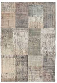 Patchwork Tappeto 141X202 Moderno Fatto A Mano Grigio Chiaro/Marrone Chiaro (Lana, Turchia)