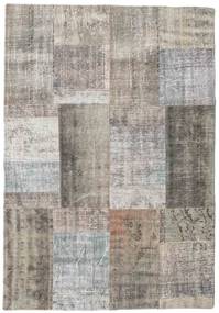 Patchwork Rug 141X202 Authentic
 Modern Handknotted Light Grey/Light Brown (Wool, Turkey)