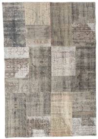 Patchwork Alfombra 140X202 Moderna Hecha A Mano Gris Claro/Marrón Claro/Gris Oscuro (Lana, Turquía)