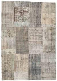 Patchwork Tappeto 140X202 Moderno Fatto A Mano Grigio Chiaro (Lana, Turchia)