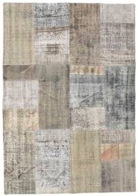 Patchwork Alfombra 140X200 Moderna Hecha A Mano Gris Claro/Marrón Claro (Lana, Turquía)