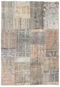 Patchwork Tapete 140X202 Moderno Feito A Mão Cinzento Claro (Lã, Turquia)