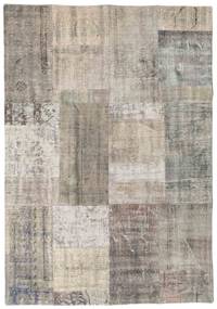 Patchwork Sag 142X202 Autentični
 Moderni Ručno Uzlan Svjetlosiva/Svjetlosmeđa (Vuna, Turska)