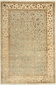 Tabriz Royal Magic Tapete 165X246 Oriental Feito A Mão Castanho Claro/Bege Escuro/Verde Claro ( Índia)