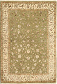 Tabriz Royal Magic Tapijt 173X247 Echt Oosters Handgeknoopt Lichtbruin/Olijfgroen ( India)