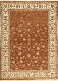 Tabriz Royal Magic Tapijt 175X239 Echt Oosters Handgeknoopt Bruin/Lichtbruin ( India)