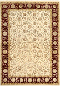 Tabriz Royal Magic Matto 174X246 Itämainen Käsinsolmittu Beige/Tummanbeige ( Intia)
