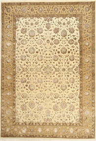 Tabriz Royal Magic Tapijt 167X241 Echt Oosters Handgeknoopt Lichtbruin/Donkerbeige ( India)