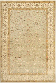 Tabriz Royal Magic Tapete 197X294 Oriental Feito A Mão Castanho Claro/Amarelo/Bege Escuro ( Índia)