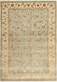 Tabriz Royal Magic Tapete 200X291 Oriental Feito A Mão Castanho Claro/Bege Escuro ( Índia)