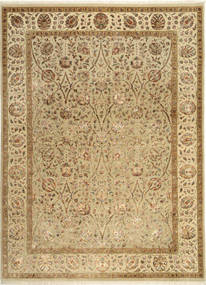 Tabriz Royal Magic Tapijt 208X287 Echt Oosters Handgeknoopt Lichtbruin/Bruin ( India)