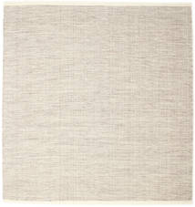 Seaby - Castanho Tapete 250X250 Moderno Tecidos À Mão Quadrado Bege/Cinzento Claro/Castanho Claro Grande (Lã, Índia)