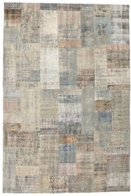 Patchwork Tapis 202X300 Moderne Fait Main Gris Clair (Laine, Turquie)