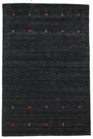 Gabbeh Loom Two Lines - Preto/Cinzento Tapete 190X290 Moderno Azul Escuro (Lã, Índia)