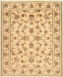 Yazd Tappeto 200X245 Orientale Fatto A Mano Marrone Chiaro/Beige Scuro (Lana, Persia/Iran)