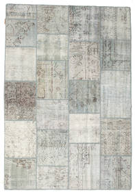 Patchwork Tapis 158X230 Moderne Fait Main Gris Clair (Laine, Turquie)