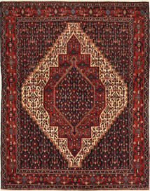 Senneh Rug 120X155 Authentic
 Oriental Handknotted Dark Red/Dark Brown (Wool, Persia/Iran)