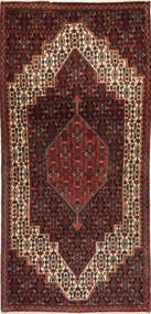 Senneh Rug 108X215 Authentic Oriental Handknotted Dark Red/Light Brown (Wool, Persia/Iran)