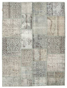 Patchwork Tapete 172X231 Moderno Feito A Mão Cinzento Claro/Cinza Escuro (Lã, Turquia)