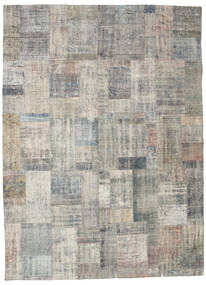 パッチワーク 絨毯 256X351 モダン 手織り 薄い灰色 大きな (ウール, トルコ)
