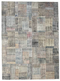 Patchwork Tapete 256X350 Moderno Feito A Mão Cinzento Claro/Cinza Escuro Grande (Lã, Turquia)