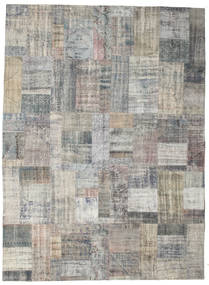 Patchwork 러그 255X351 정품
 모던 수제 라이트 그레이/다크 그레이 대형 (울, 터키)