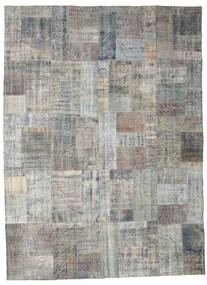 Patchwork Sag 257X352 Autentični
 Moderni Ručno Uzlan Svjetlosiva/Tamnosiva Veliki (Vuna, Turska)