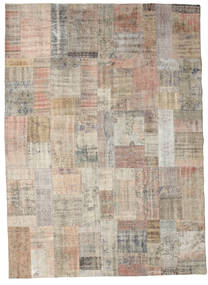 Patchwork Koberec 253X351 Moderní Ručně Tkaný Světle Hnědá/Světle Šedá Velký (Vlna, Turecko)