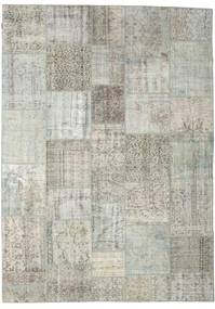 Patchwork Tapete 251X351 Moderno Feito A Mão Cinzento Claro Grande (Lã, Turquia)