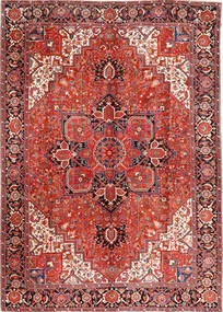 Heriz Tapete 293X406 Oriental Feito A Mão Castanho Alaranjado/Castanho Escuro Grande (Lã, Pérsia/Irão)