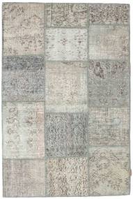 Patchwork Tapijt 119X181 Echt Modern Handgeknoopt Lichtgrijs/Donkerbeige (Wol, Turkije)