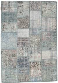Patchwork Tappeto 138X200 Moderno Fatto A Mano Grigio Chiaro/Grigio Scuro (Lana, Turchia)