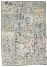 Patchwork Tappeto 140X201 Moderno Fatto A Mano Grigio Chiaro (Lana, Turchia)