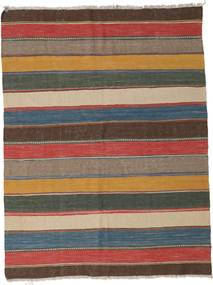 Kilim Tapete 150X198 Oriental Tecidos À Mão Cinza Escuro/Castanho Claro (Lã, Pérsia/Irão)